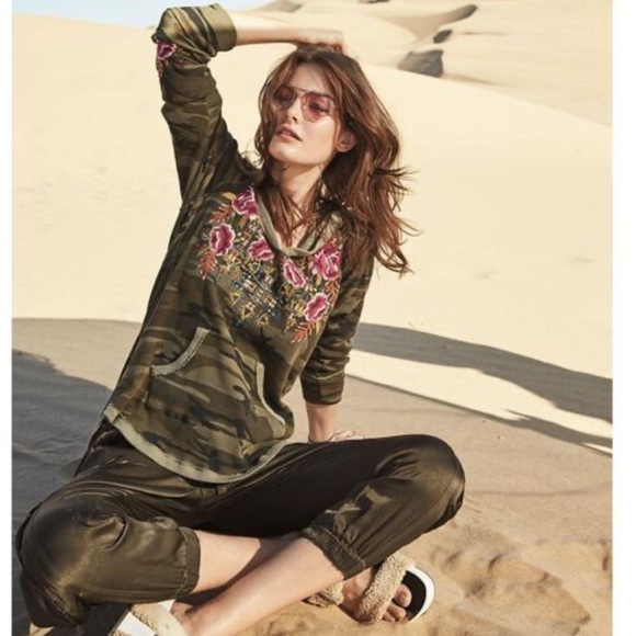 Johnny Was Axton Camo Embroidered Hoodie - Picture 2 of 9